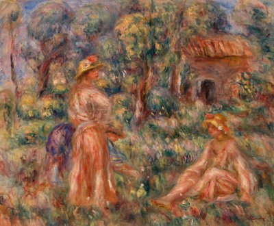 Ragazze in un paesaggio da Pierre Auguste Renoir